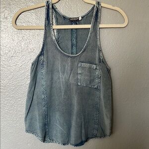 EARTHBOUND Blue Sleeveless Crop Tank Top